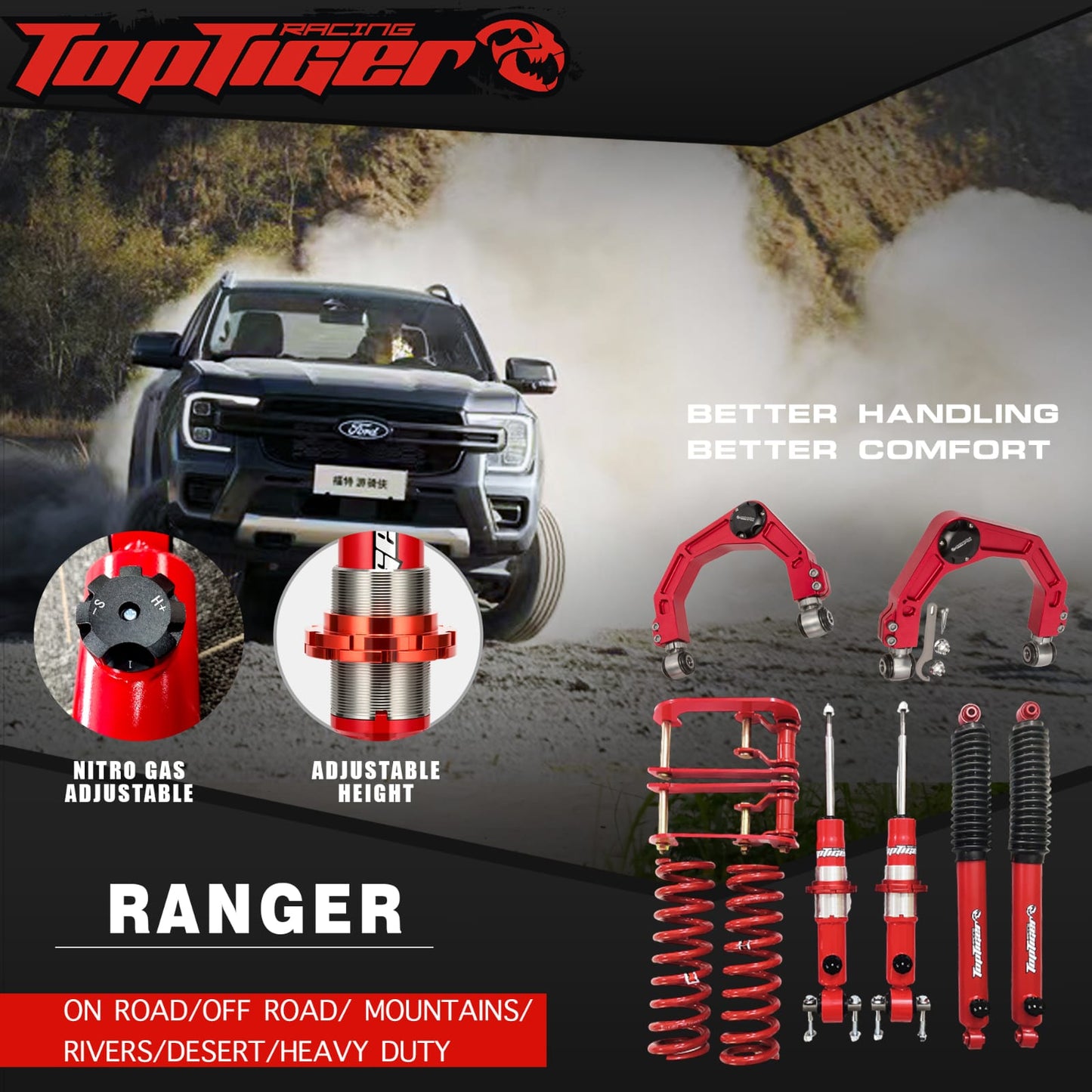 Ford Ranger T9/Next Gen - 2" Lift Kit